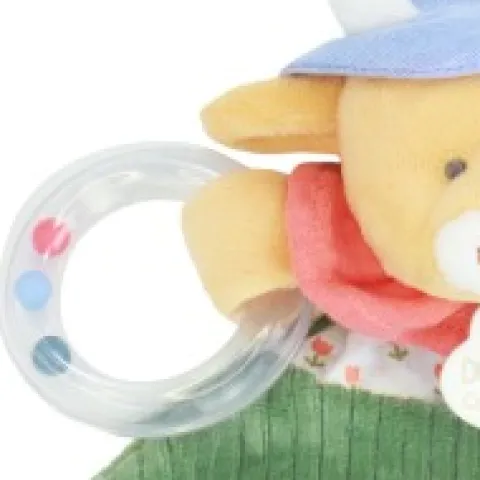 New Doudou vache avec hochet billes - Aneth -21 cm Dans Mon Jardin|Hochets Et Pantins D'activités