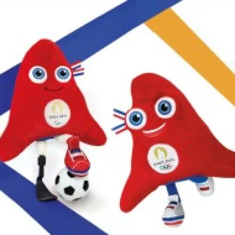 Outlet Duo de peluches mascottes Olympique et mascotte Paralympique JO paris 2024 - 23 CM Mascotte Jo|Mascotte Jo