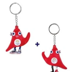 Fashion Duo de Porte-clés JO Paris 2024 - Mascotte Olympique et Paralympique - 7 cm Les Figurines Mascotte Jo Paris|Mascotte Jo