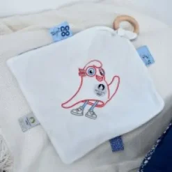 Outlet Duo Doudou plat et hochet pour bébé JO Paris 2024 Collection Bébé Jo|Mascotte Jo