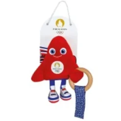 Outlet Duo Doudou plat et hochet pour bébé JO Paris 2024 Collection Bébé Jo|Mascotte Jo