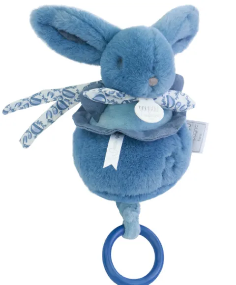 Discount Lapin DOUDOU® - boite à musique lapin - 20 cm - Bleu Lapin|Boîte À Musique