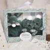 New Lapin Doudou - Coffret cadeau Chaussons et Doudou Vert Sauge 15 cm Les Coffrets À Offrir|Lapin Doudou