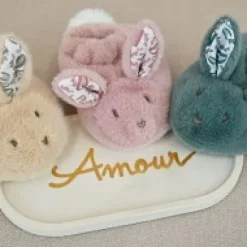 Online Lapin Doudou - Coffret cadeau Chaussons et Doudou Rose 15 cm Les Coffrets À Offrir|Lapin Doudou