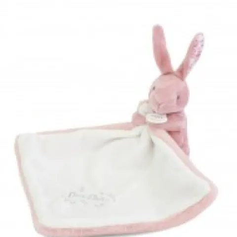 Sale Lapin DOUDOU® - Doudou Lapin mouchoir- 10 cm - Rose Lapin Doudou|Lapin