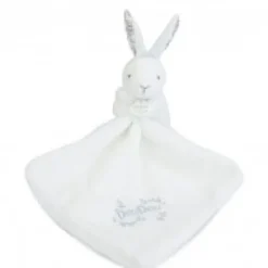 Outlet Lapin DOUDOU® - Doudou  Lapin mouchoir- 10 cm - Blanc Lapin Doudou|Lapin