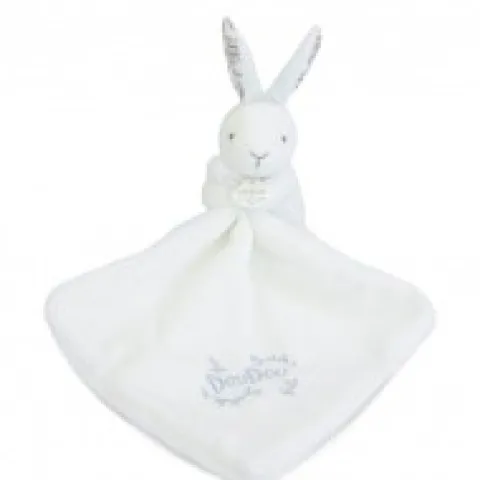 Outlet Lapin DOUDOU® - Doudou Lapin mouchoir- 10 cm - Blanc Lapin Doudou|Lapin