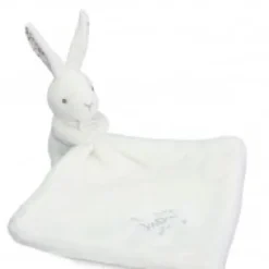 Outlet Lapin DOUDOU® - Doudou Lapin mouchoir- 10 cm - Blanc Lapin Doudou|Lapin