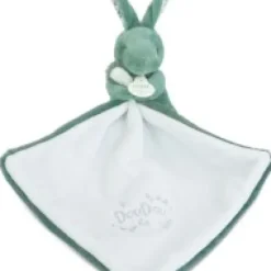 Best Lapin DOUDOU® - Doudou Lapin mouchoir- 10 cm - Vert Lapin Doudou|Lapin