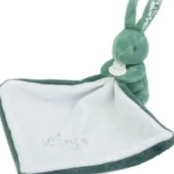 Best Lapin DOUDOU® - Doudou Lapin mouchoir- 10 cm - Vert Lapin Doudou|Lapin