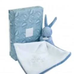 Discount Lapin DOUDOU® - Doudou mouchoir Lapin- 10 cm - Bleu Lapin Doudou|Lapin