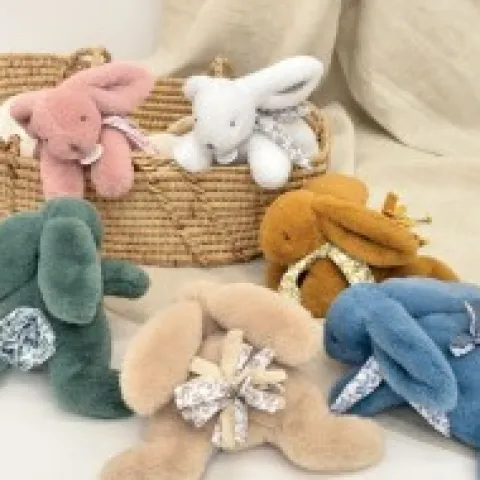 Best Lapin DOUDOU® - Peluche lapin Beige - 25 cm Lapin Doudou|Lapin