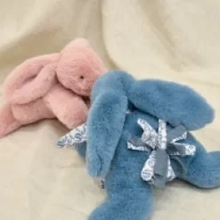 Best Lapin DOUDOU® - Peluche lapin Bleu - 25 cm Lapin Doudou|Lapin