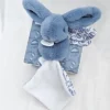 Hot Lapin DOUDOU® - Peluche lapin Bleu avec doudou assorti - 16 cm Lapin Doudou|Lapin