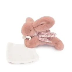 Best Lapin DOUDOU® - Peluche lapin Rose avec doudou assorti - 16 cm Lapin
