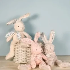 Clearance Lapin peluche beige en coton Bio 25 cm Les Prix Doux|Doudous Coton Bio