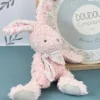 Outlet Lapin peluche rose en coton Bio 25 cm Les Prix Doux|Doudous Coton Bio