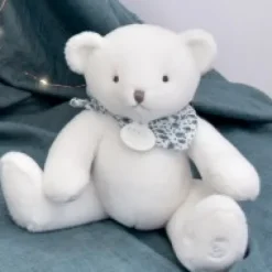 New L'Ours Doudou® - Ours en peluche blanc - 25 cm Cadeaux Naissance|Ours