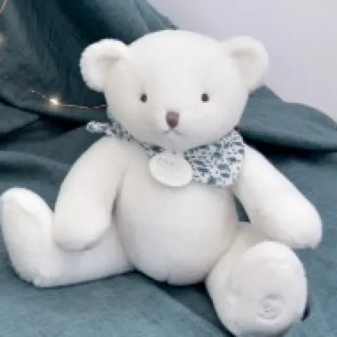 New L'Ours Doudou® - Ours en peluche blanc - 25 cm Cadeaux Naissance|Ours