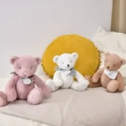 Outlet L'Ours Doudou® - Ours en peluche rose - 25 cm Les Boh'aime|Ours
