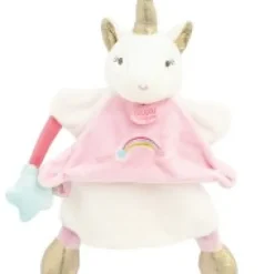 Hot Marionnette à main Licorne rose - 25 cm Les Marionnettes|Licorne