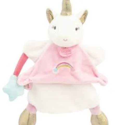 Hot Marionnette à main Licorne rose - 25 cm Les Marionnettes|Licorne