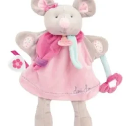 Online Marionnette à main Souris Pearly rose - 28 cm Les Marionnettes|Souris