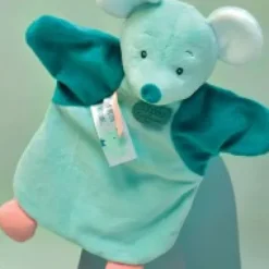 Fashion Marionnette à Main Souris verte - 25 cm Les Prix Doux|Les Marionnettes