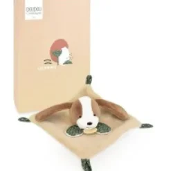 Discount Mini Doudou chien plat marron et beige - 19 cm Les Prix Doux|Rikikis & Méli Mélo