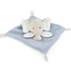 Clearance Mini Doudou elephant plat gris et bleu - 19 cm Les Prix Doux|Rikikis & Méli Mélo