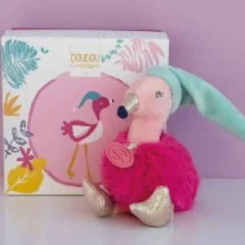 Clearance Mini peluche boule Flamant Rose - Minizoo - 15 cm Les Prix Doux