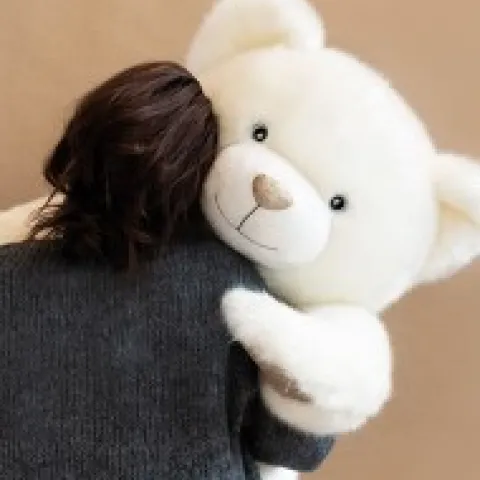 Sale Ours en peluche Géant Collection - Blanc Poudré -120 cm Les Prix Doux|Ours Collection