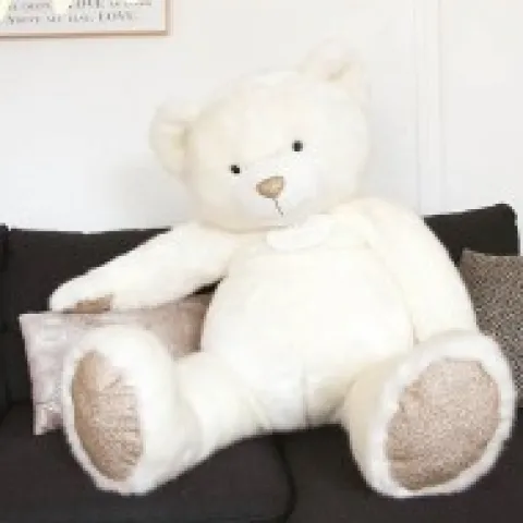 Sale Ours en peluche Géant Collection - Blanc Poudré -120 cm Les Prix Doux|Ours Collection