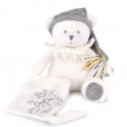 Sale Ours en peluche Gris attache-sucette - 20 cm - Collection Anniversaire Doudou® Anniversaire|Ours