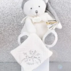 Sale Ours en peluche Gris attache-sucette - 20 cm - Collection Anniversaire Doudou® Anniversaire|Ours