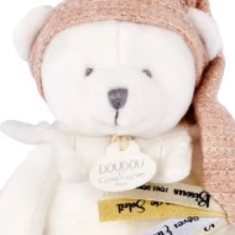 Online Ours en peluche Rose attache-sucette - 20 cm - Collection Anniversaire Doudou® Anniversaire|Ours