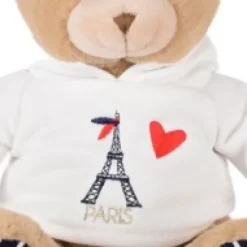 Hot Ours Peluche Sweat Tour Eiffel 28 cm : Souvenir Paris Souvenir Of Paris|Ours