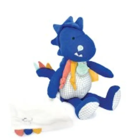 Sale Peluche de dinosaure bleu avec doudou - Sashou - 25 cm Les Prix Doux|Calinosaure