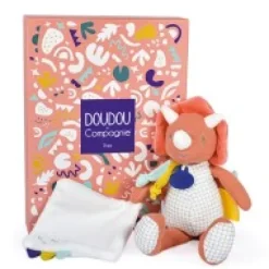 Online Peluche de dinosaure orange avec doudou -  Lou - 25 cm Les Prix Doux|Calinosaure