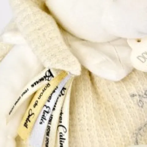 Outlet Peluche eveil Bébé Ours Blanc - 30 cm - Collection Anniversaire Doudou® Anniversaire|Hochets Et Pantins D'activités