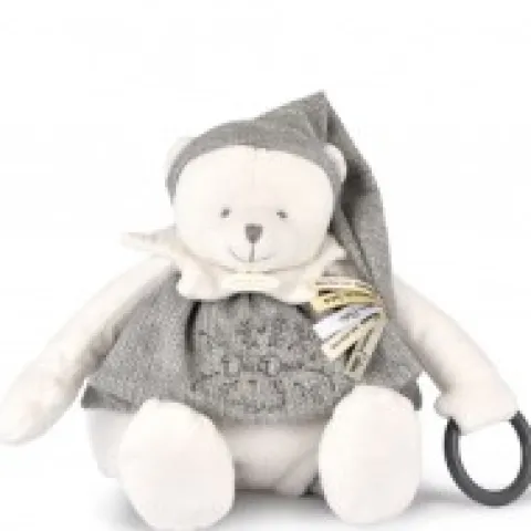 Clearance Peluche eveil Bébé Ours Gris - 30 cm - Collection Anniversaire Doudou® Anniversaire|Ours