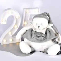 Clearance Peluche eveil Bébé Ours Gris - 30 cm - Collection Anniversaire Doudou® Anniversaire|Ours
