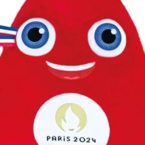 Outlet Peluche Géante Mascotte Officielle Jeux Olympiques Paris 2024 - 80 cm Mascotte Jo|Mascotte Jo