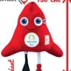 Outlet Peluche géante Mascotte Officielle Jeux Paralympiques Paris 2024 - 130 cm - Fabriquée en France Mascotte Jo|Mascotte Jo