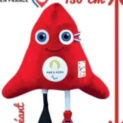 Outlet Peluche géante Mascotte Officielle Jeux Paralympiques Paris 2024 - 130 cm - Fabriquée en France Mascotte Jo|Mascotte Jo