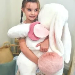 Best Peluche géante XXL Lapin beige - Happy Boho - 80 cm Happy Doudou|Lapin