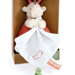 Hot Peluche girafe avec doudou mouchoir - 15 cm Cadeaux Naissance|Couleurs Savane