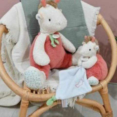 New Peluche girafe beige et orange - 30 cm Cadeaux Naissance|Les Prix Doux