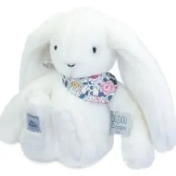 Hot Peluche lapin blanc 25 cm - Lapin Fleurette Lapin Fleurette|Lapin