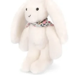 Hot Peluche lapin blanc 25 cm - Lapin Fleurette Lapin Fleurette|Lapin